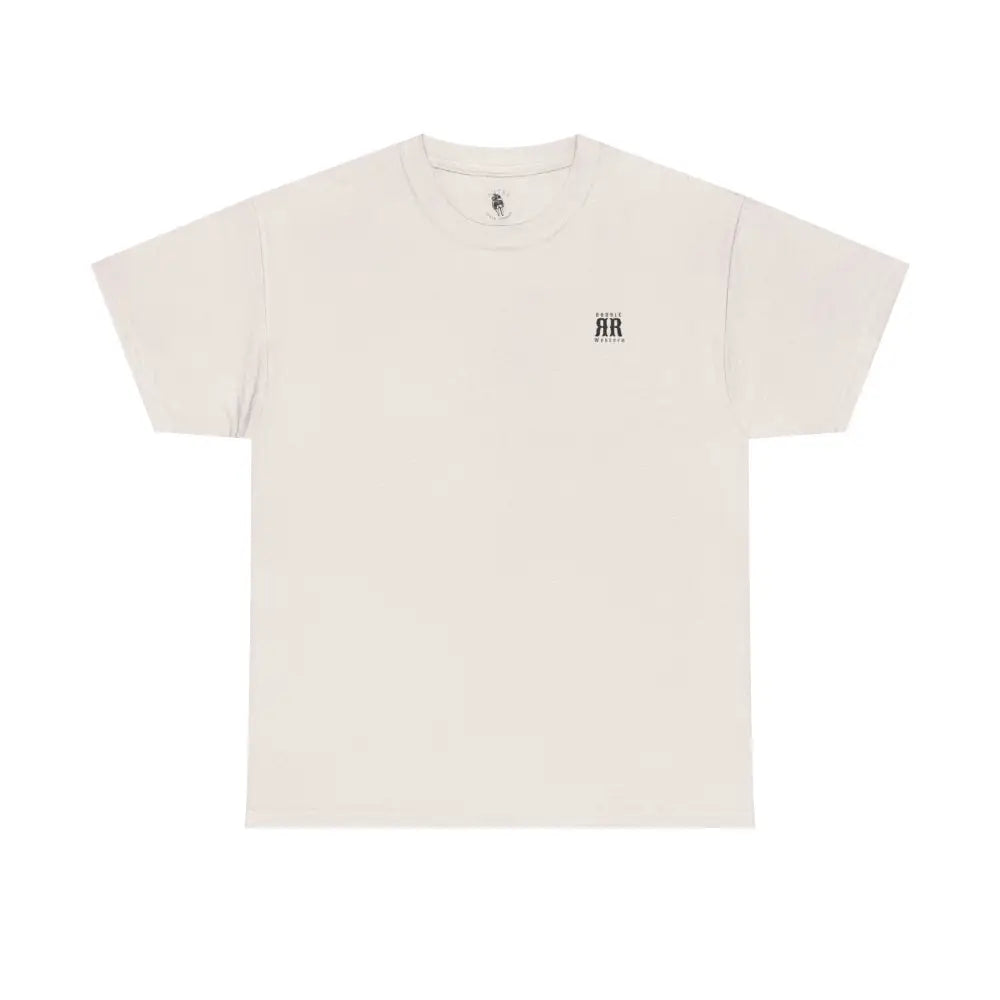 ’Mountain Peaks’ - Double R Western’s - Heavy Cotton Tee - Back Graphic Design - Ice Grey / S - T-Shirt