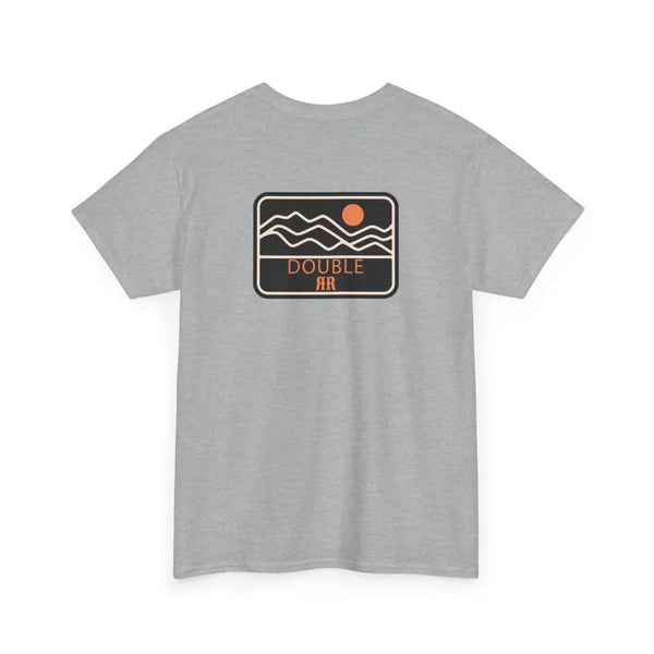 ’Mountain Peaks’ Double R Western’s Heavy Cotton Tee Back Graphic Design T Shirt