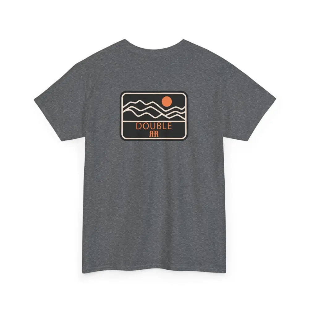 ’Mountain Peaks’ - Double R Western’s - Heavy Cotton Tee - Back Graphic Design - T-Shirt