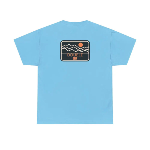 ’Mountain Peaks’ Double R Western’s Heavy Cotton Tee Back Graphic Design T Shirt