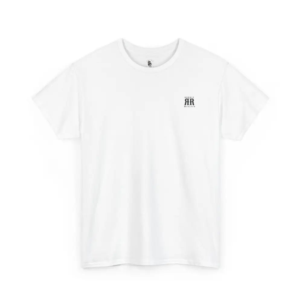 ’Mountain Peaks’ - Double R Western’s - Heavy Cotton Tee - Back Graphic Design - White / L - T-Shirt
