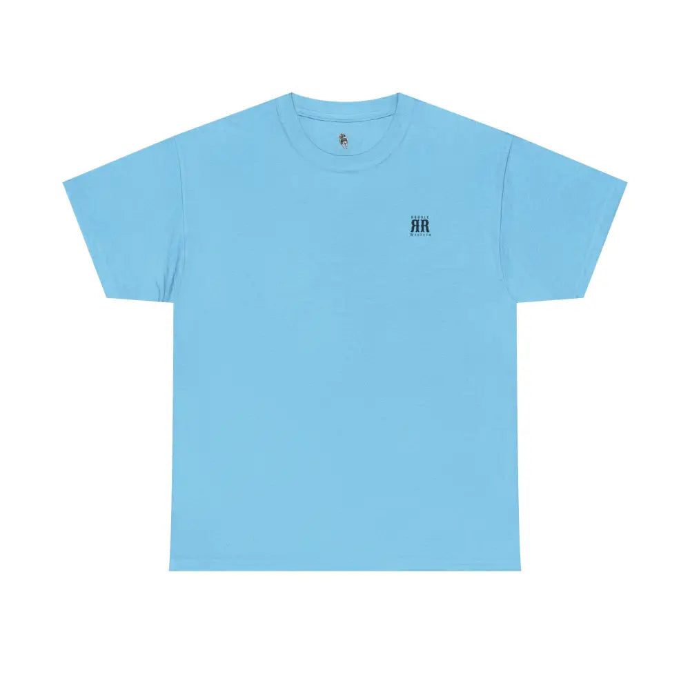 ’Mountain Peaks’ - Double R Western’s - Heavy Cotton Tee - Back Graphic Design - Sky / S - T-Shirt
