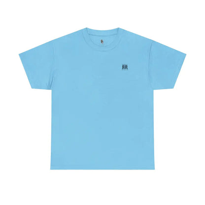 ’Mountain Peaks’ - Double R Western’s - Heavy Cotton Tee - Back Graphic Design - Sky / S - T-Shirt