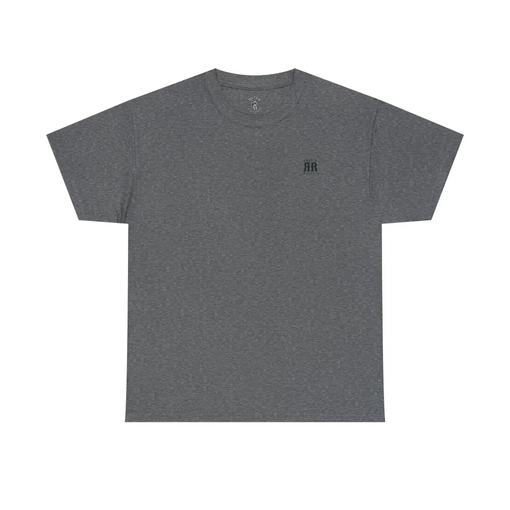 ’Mountain Peaks’ - Double R Western’s - Heavy Cotton Tee - Back Graphic Design - Graphite Heather / S - T-Shirt