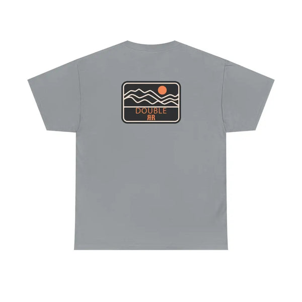 ’Mountain Peaks’ Double R Western’s Heavy Cotton Tee Back Graphic Design T Shirt