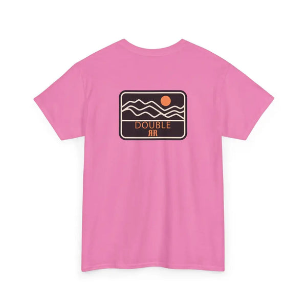 ’Mountain Peaks’ Double R Western’s Heavy Cotton Tee Back Graphic Design T Shirt