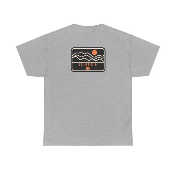 ’Mountain Peaks’ Double R Western’s Heavy Cotton Tee Back Graphic Design T Shirt