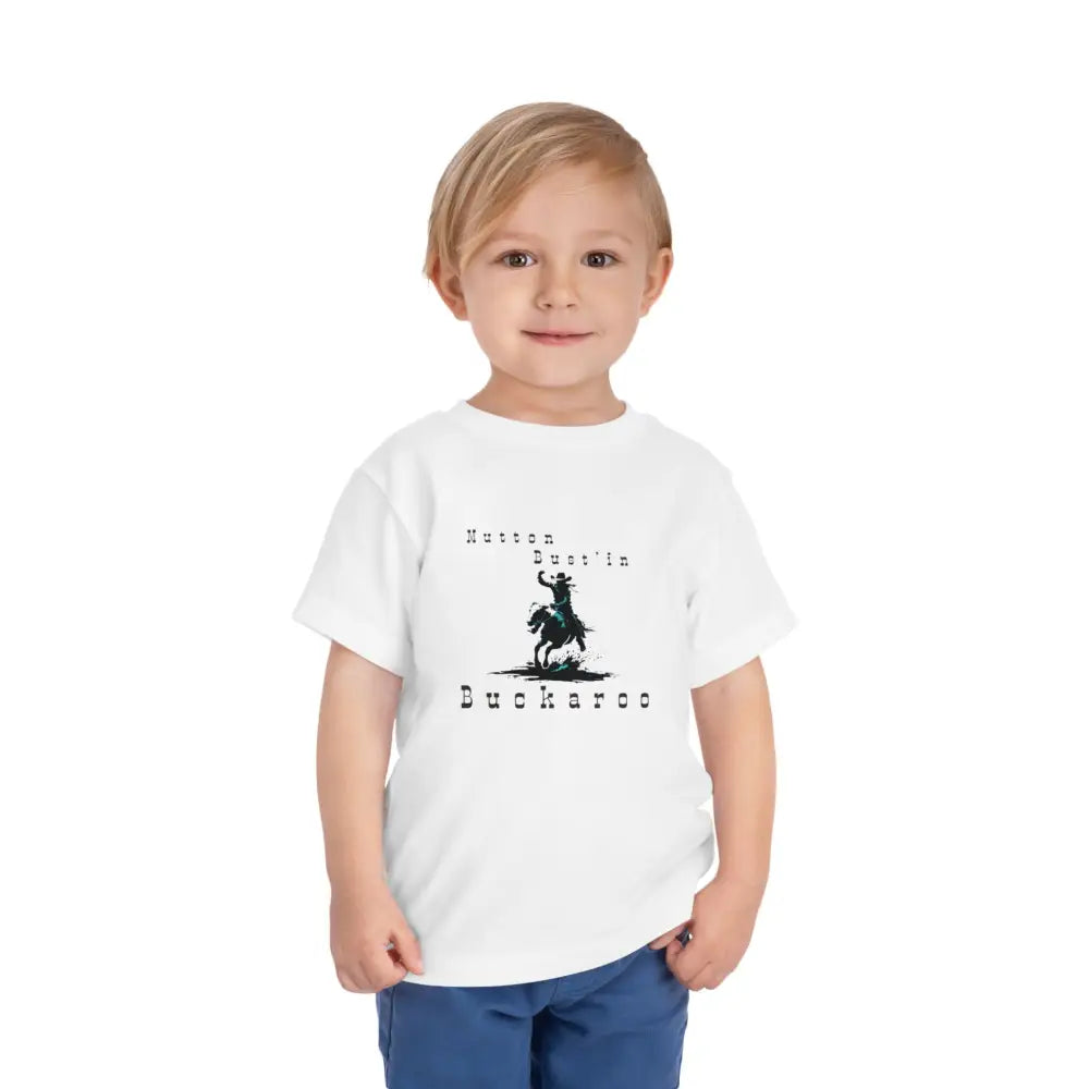 ’Mutton Busting Buckaroo’ - Double R Western- Toddler Tee - Fun Western Shirt for Kids - Kids clothes