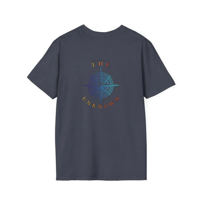 Navigate the Unknown- *Back Graphic Design - Double R Western Universal Comfort Tee - Heather Navy / XS - T-Shirt