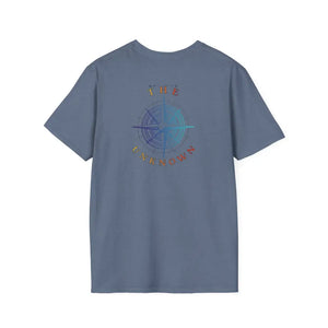 Navigate the Unknown *Back Graphic Design Double R Western Universal Comfort Tee Heather Indigo / S T Shirt