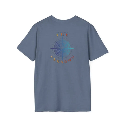 Navigate the Unknown *Back Graphic Design Double R Western Universal Comfort Tee Heather Indigo / S T Shirt