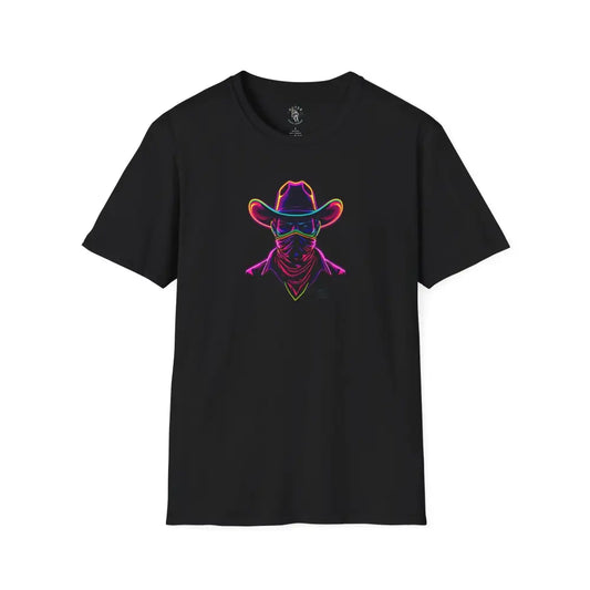 Neon Bandit Cowboy Western T Shirt – Universal Fit – Black XS / Black T Shirt