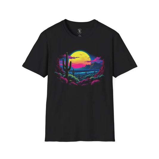 Neon Desert Nights Tee™: A Bold Frontier Awaits Double R Western’s™ XS / Black T Shirt