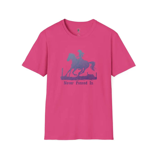 ’Never Fenced In’ Tee Double R Western’s Women’s T shirt S / Heliconia T Shirt