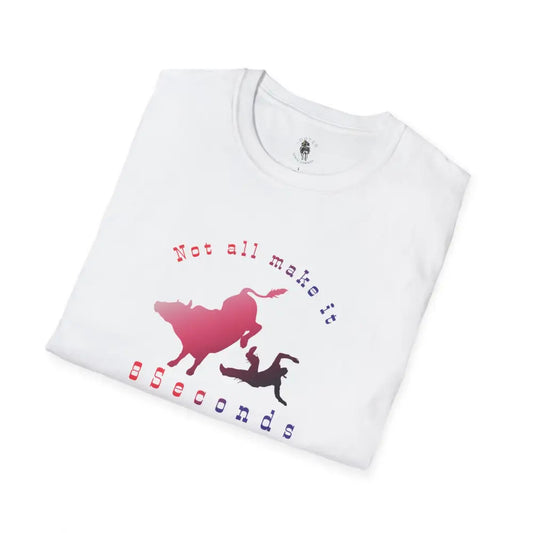 ’Not All Make It 8 Seconds’- Double R Western’s™ - Softstyle T-Shirt - L / White - T-Shirt