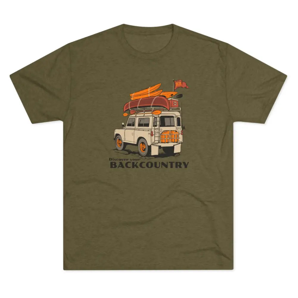 ’’Offroad Adventure-Ready’ - Double R Western’s - Tri-Blend Crew Tee - S / Tri-Blend Military Green - T-Shirt