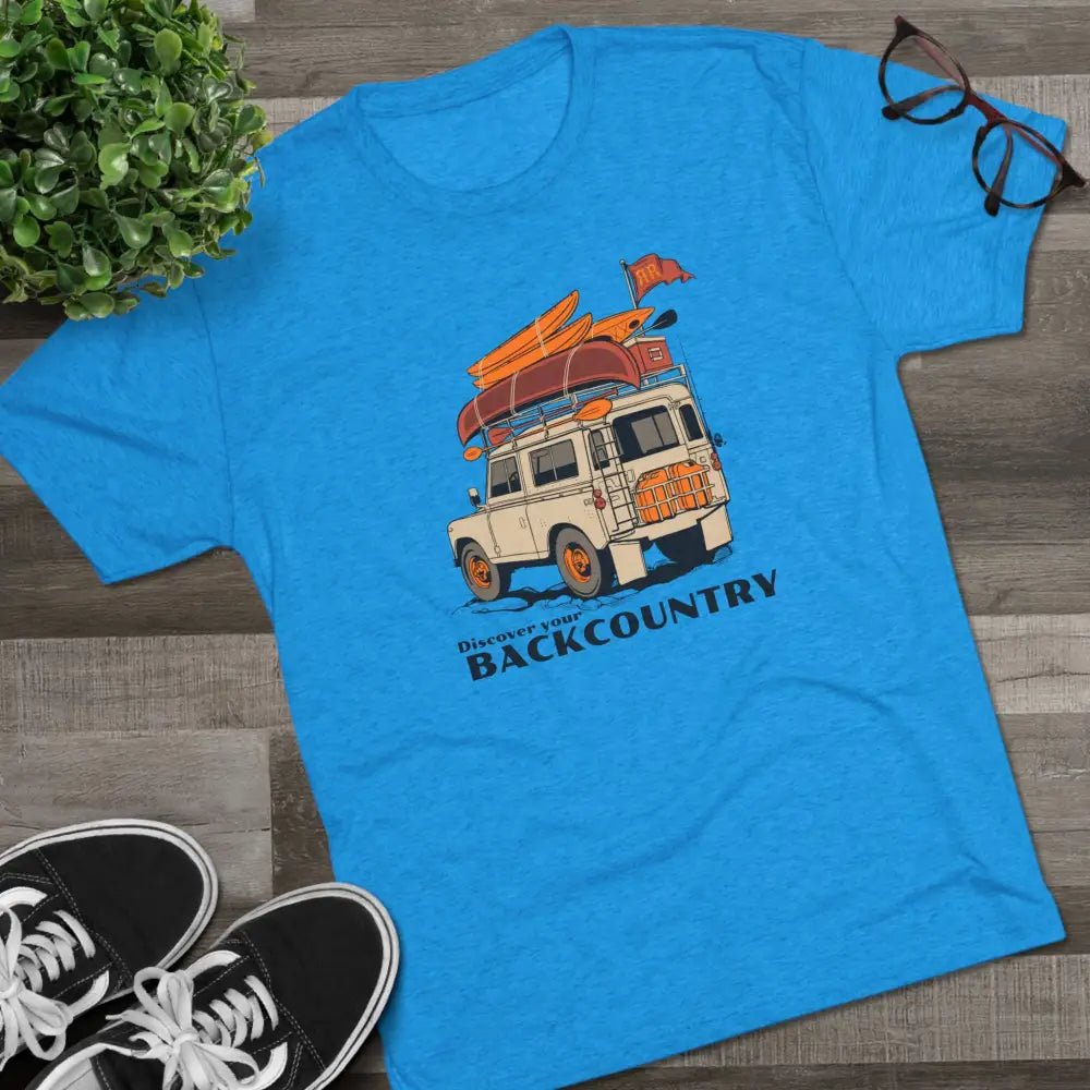 ’’Offroad Adventure-Ready’ - Double R Western’s - Tri-Blend Crew Tee - S / Tri-Blend Vintage Turquoise - T-Shirt