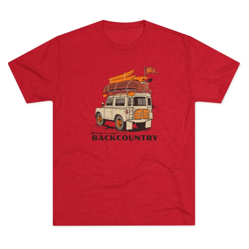 ’’Offroad Adventure-Ready’ - Double R Western’s - Tri-Blend Crew Tee - S / Tri-Blend Vintage Red - T-Shirt