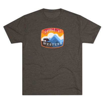 ’On the Edge’ - Double R Western’s™ - Tri-Blend Crew Tee - S / Tri-Blend Macchiato - T-Shirt