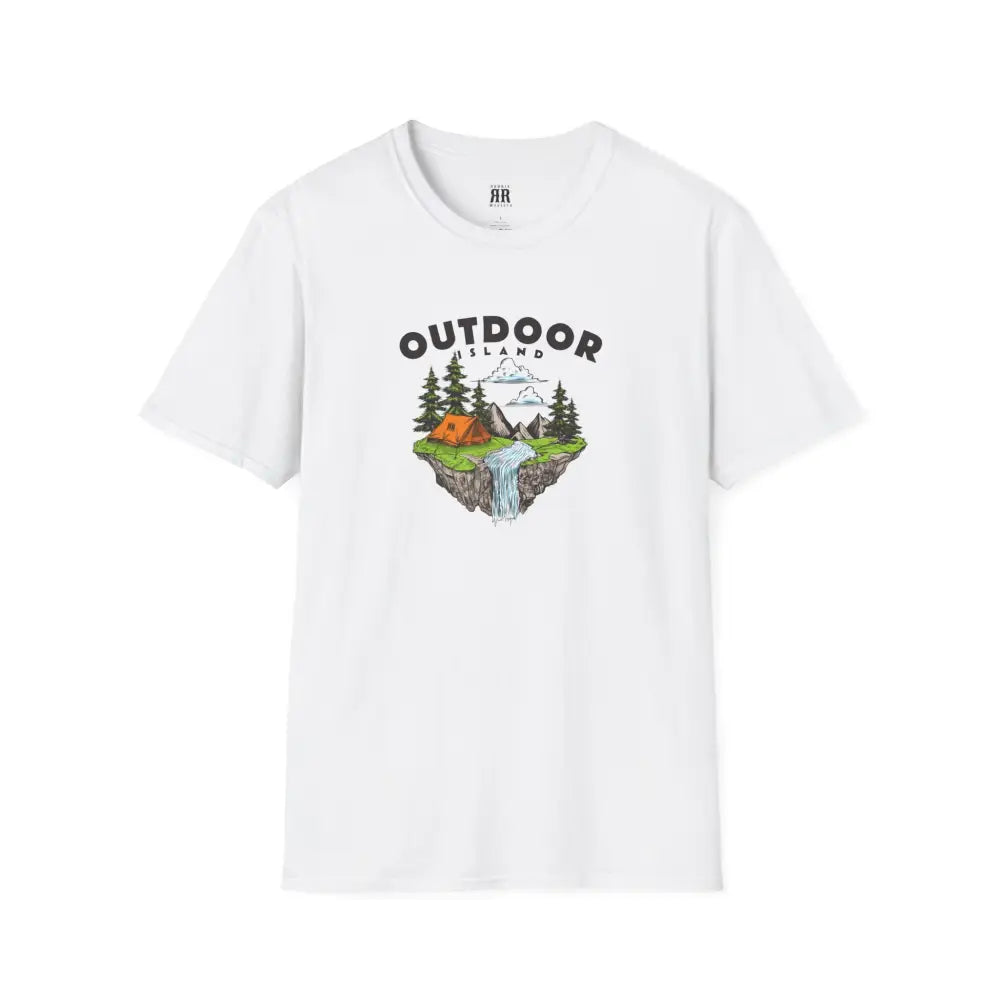 Outdoor Island Comfort Tee – Adventure Awaits - Double R Western’s Hot Off The Trail - White / L - T-Shirt
