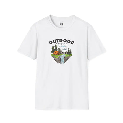 Outdoor Island Comfort Tee – Adventure Awaits - Double R Western’s Hot Off The Trail - White / L - T-Shirt