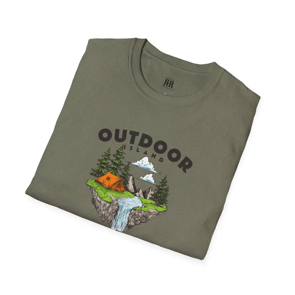 Outdoor Island Comfort Tee – Adventure Awaits - Double R Western’s Hot Off The Trail - T-Shirt