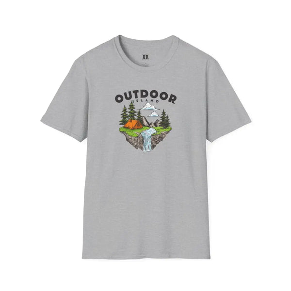 Outdoor Island Comfort Tee – Adventure Awaits Double R Western’s Hot Off The Trail Sport Grey / XS T Shirt