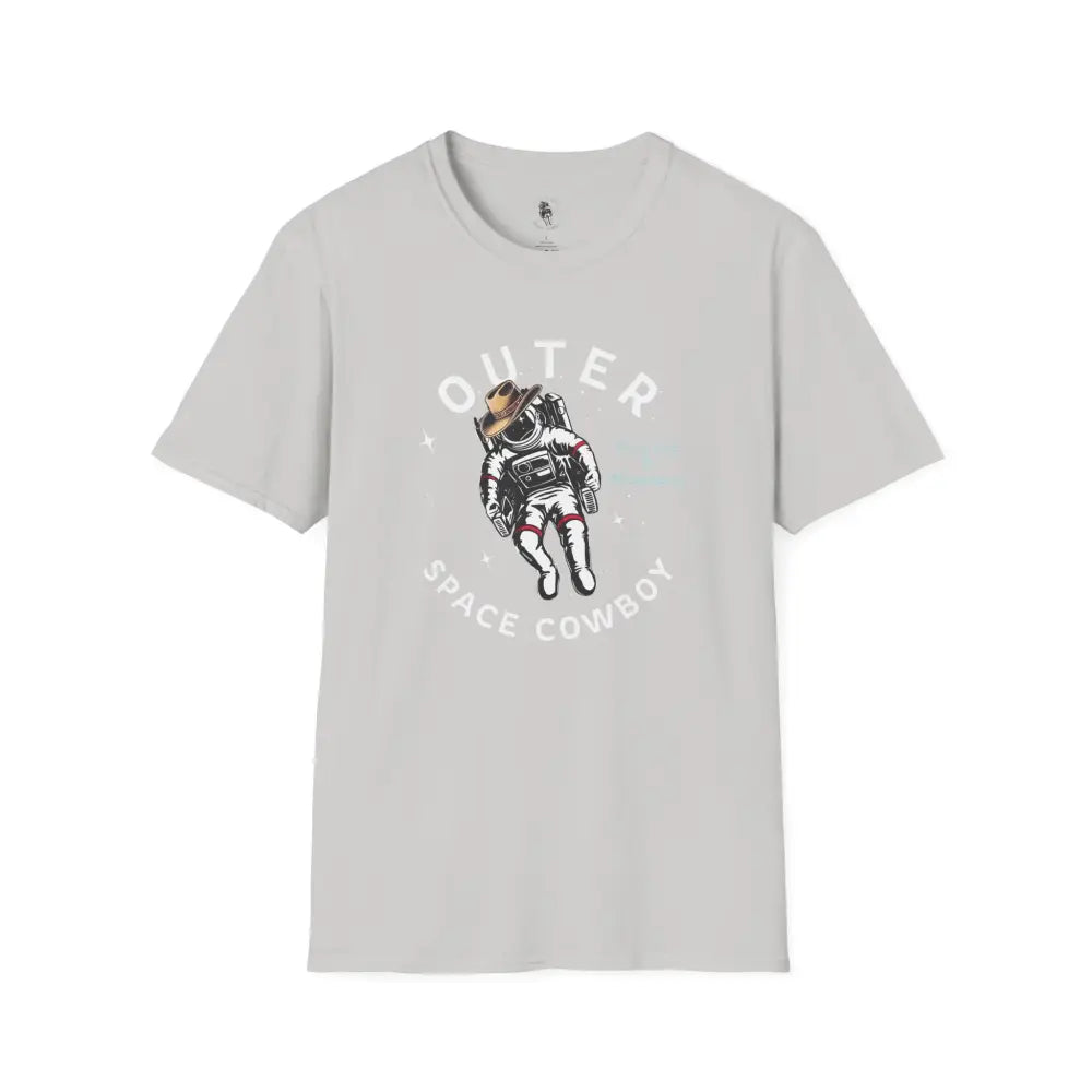 ’Outer Space Cowboy’ Tee- Double R Western’s™ - S / Ice Grey - T-Shirt