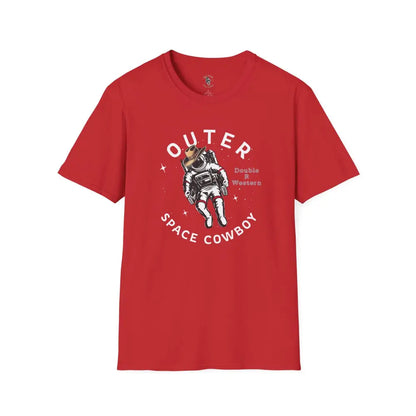’Outer Space Cowboy’ Tee- Double R Western’s™ - S / Red - T-Shirt