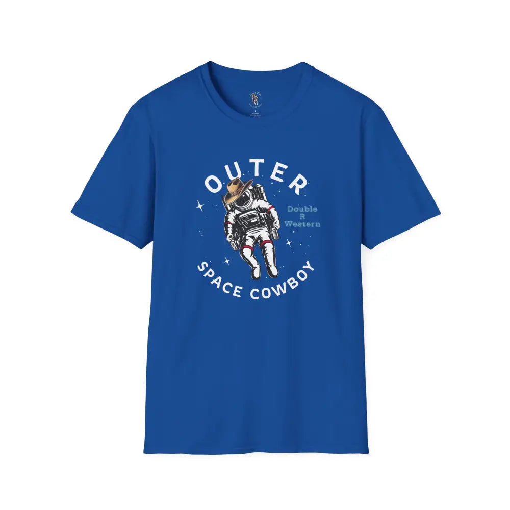 ’Outer Space Cowboy’ Tee- Double R Western’s™ - XS / Royal - T-Shirt