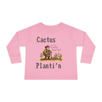 ’Prickly Adventure’ - Double R Western’s - Toddler Long Sleeve Tee - 2T / Pink - Kids clothes