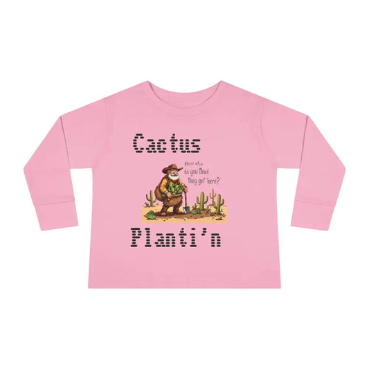 ’Prickly Adventure’ - Double R Western’s - Toddler Long Sleeve Tee - 2T / Pink - Kids clothes