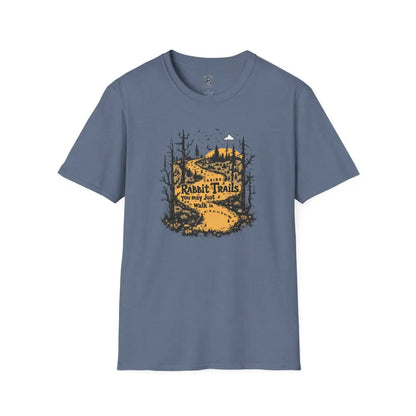 ’Rabbit Trails’ Double R Western’s Soft style T Shirt S / Heather Indigo T Shirt