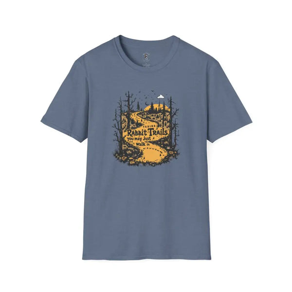 ’Rabbit Trails’ Double R Western’s Soft style T Shirt S / Heather Indigo T Shirt