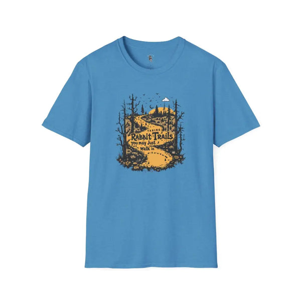 ’Rabbit Trails’ Double R Western’s Soft style T Shirt S / Heather Sapphire T Shirt