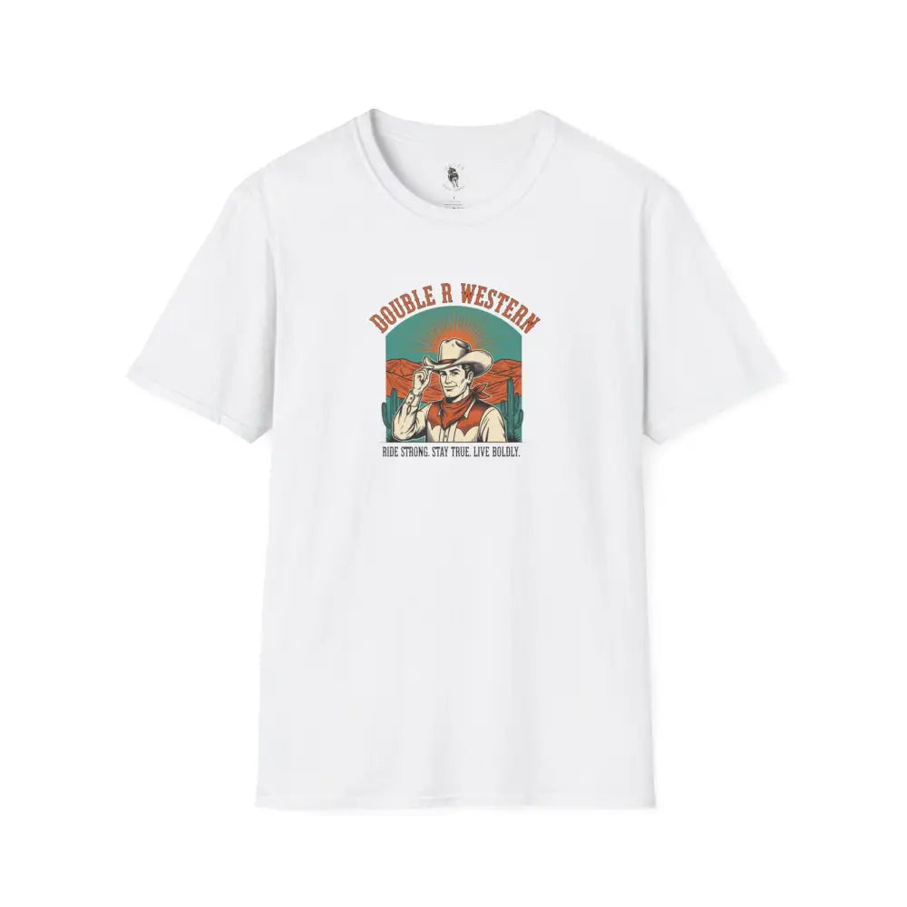 Retro Western Vintage Tee – Unisex Old West Style White / XS T Shirt