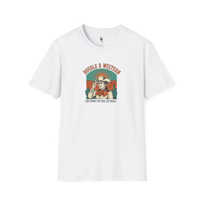 Retro Western Vintage Tee – Unisex Old West Style White / XS T Shirt