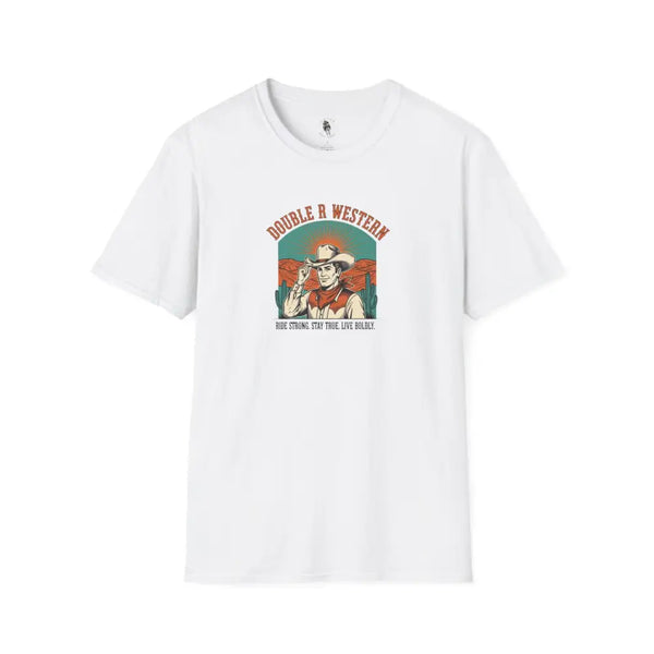 Retro Western Vintage Tee – Unisex Old West Style White / XS T Shirt