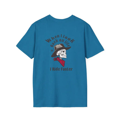 ’Ride Faster’ - Double R Western’s™- Soft Style T-Shirt - S / Antique Sapphire - T-Shirt
