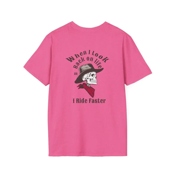 ’Ride Faster’: Double R Western’s™ Soft Style T Shirt S / Heather Heliconia T Shirt