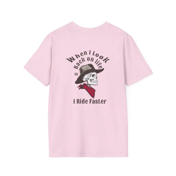 ’Ride Faster’: Double R Western’s™ Soft Style T Shirt S / Light Pink T Shirt