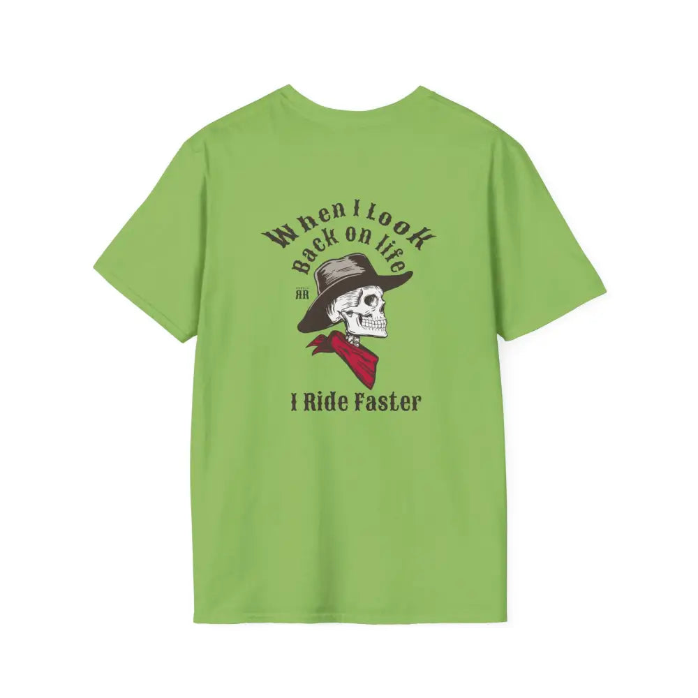 ’Ride Faster’ - Double R Western’s™- Soft Style T-Shirt - S / Lime - T-Shirt