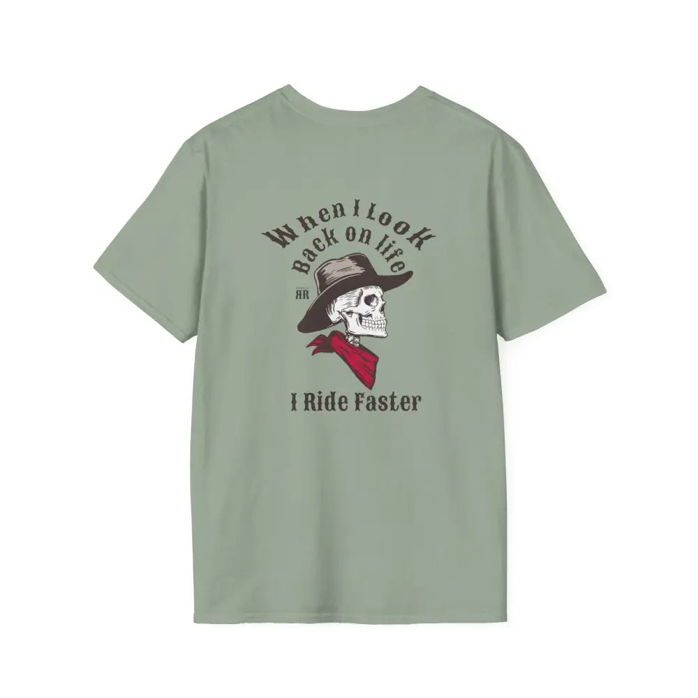 ’Ride Faster’ - Double R Western’s™- Soft Style T-Shirt - S / Sage - T-Shirt