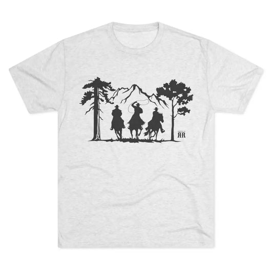 ’Ride with Your Posse’ Double R Western ™ Tri Blend Crew Tee T Shirt