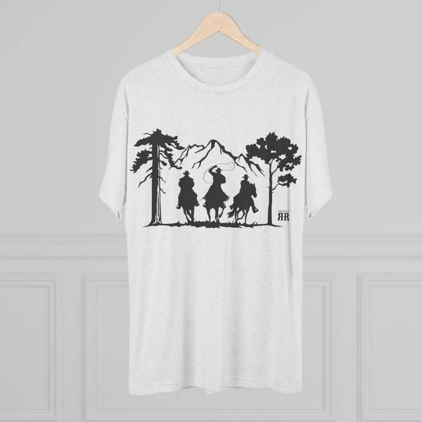’Ride with Your Posse’ Double R Western ™ Tri Blend Premium Crew Tee T Shirt
