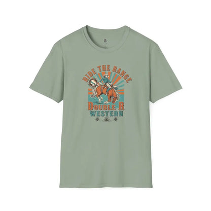 Ride the Range Vintage Western Tee – Double R Western™ Sage / S T Shirt