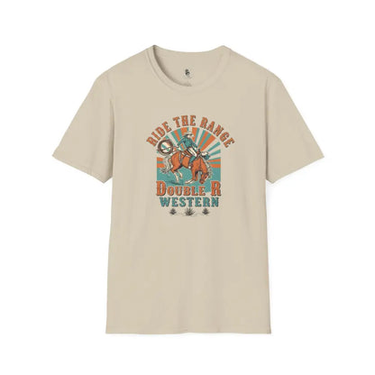 Ride the Range Vintage Western Tee – Double R Western™ Sand / S T Shirt