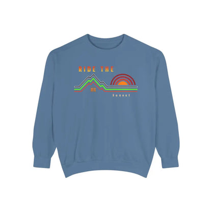 ’Ride the Sunset’ Double R western’s Dyed Sweatshirt Blue Jean / S Sweatshirt