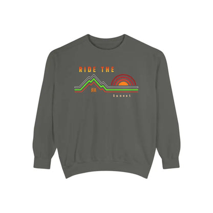 ’Ride the Sunset’ Double R western’s Dyed Sweatshirt Pepper / S Sweatshirt