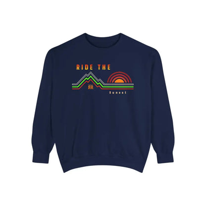 ’Ride the Sunset’ Double R western’s Dyed Sweatshirt True Navy / S Sweatshirt
